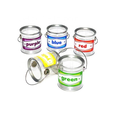 Round shape clear small pet plastic storage box with logo