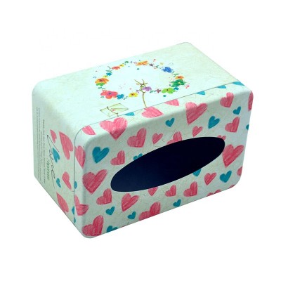 Rectangular tins China custom printed aluminium paper tissue box