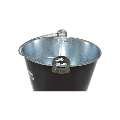 custom tinplate champagne black ice bucket with stand