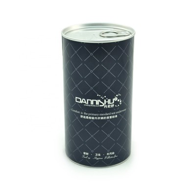 Fashionable promotion ring-pull resealable tin can compressed t-shirt