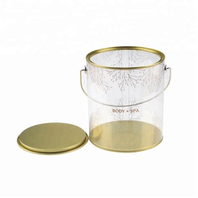 Plastic transparent packaging round cans for body powder/skin care