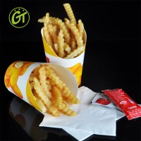 Food Scoop cups packing french fries chips container custom printed logo take away paper fast food cups