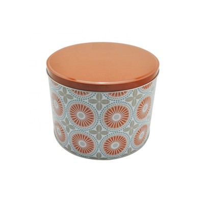 Wholesale decorative metal round shape tins for candles