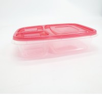 Disposable plastic tiffin box rectangle lunch box leak proof food packaging plastic container