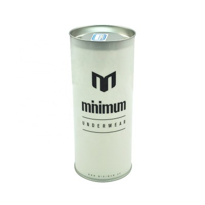 Custom made cylindrical white spice food plastic jar