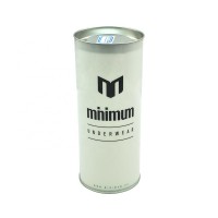 Custom made cylindrical white spice food plastic jar