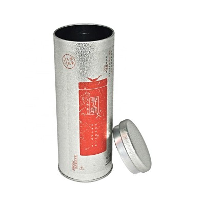 High quality cylindrical tin box tea small packaging with logo