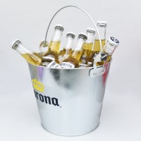 custom hotel 5l ice beer beverage cooler buckets metal tin ice bucket