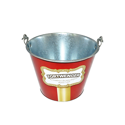 Decorative metal buckets beverage/wine tin bucket with handle