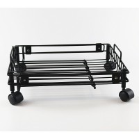 Home Bathroom Kitchen Flexible Pulley Storage Rack Metal Powder Coating Storage Basket with Wheels